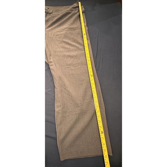 Roz & Ali Womens Plus Size 22 Grey Elastic Waist Straight Leg Dress Pants Office - Picture 3 of 15